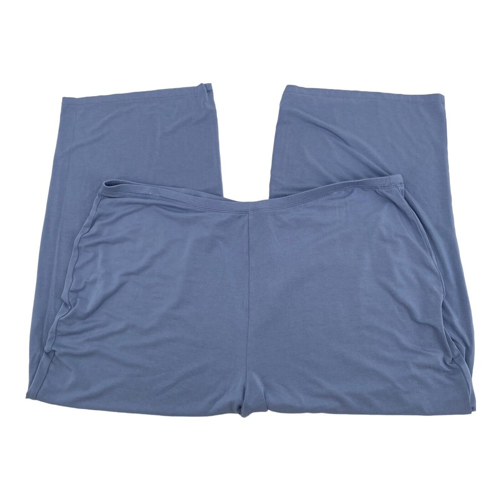 LOGO Luna QVC XL Knit Pants Blue Cropped Lounge Comfort Pull On Women's